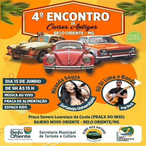 Carros antigos em Belo Oriente 